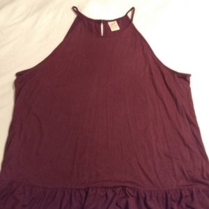 Burgandy halter neck top